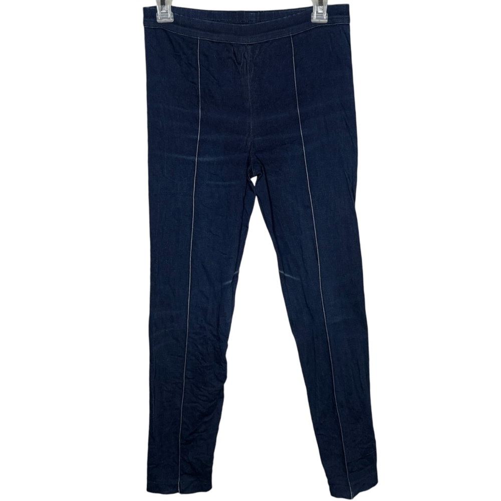 St. John skinny jeans pull on Jegging dark wash size 2 denim pants front seam